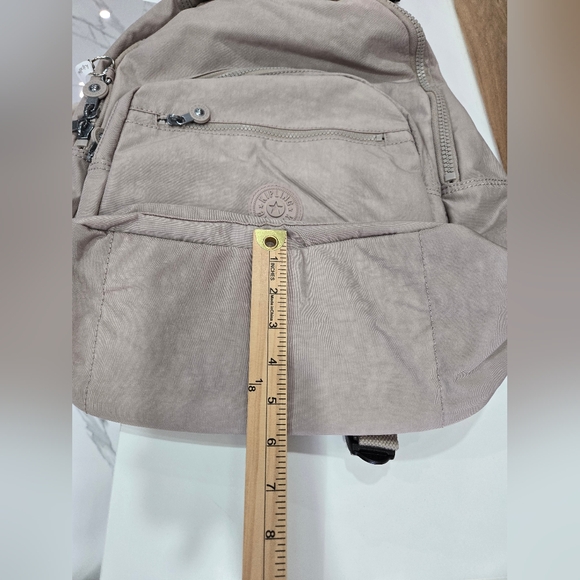 Kipling Backpack Large Tan Color 15" Laptop Bookbag NEW Seoul - Picture 10 of 15
